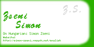 zseni simon business card